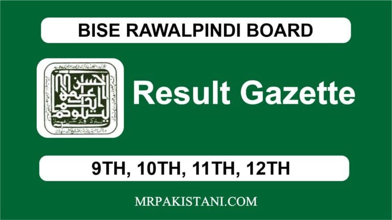 Bise rawalpindi board result gazette