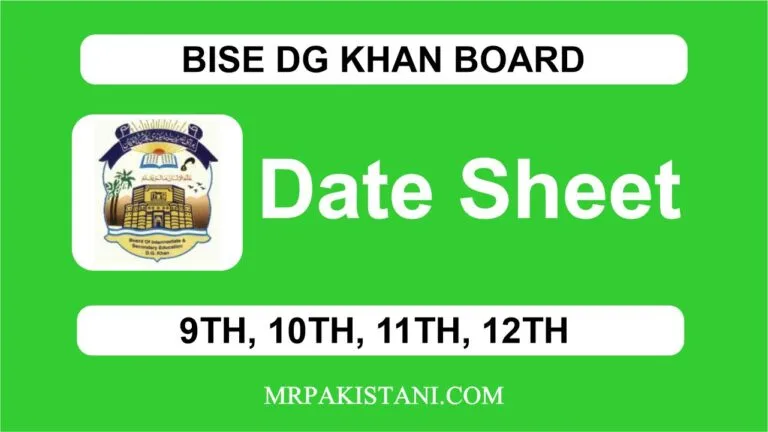 DG Khan Board Date Sheet