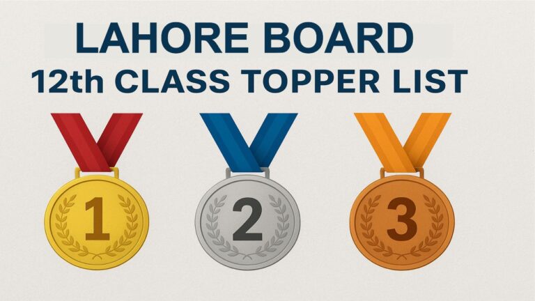 Lahore Board 12th Class Topper List 2025