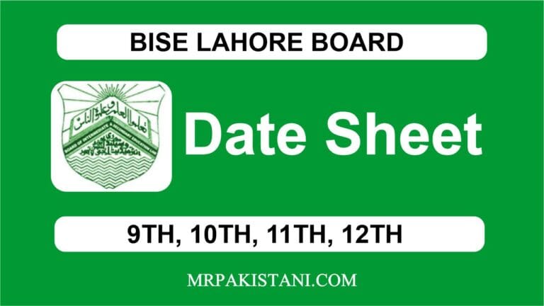 Lahore Board Date Sheet
