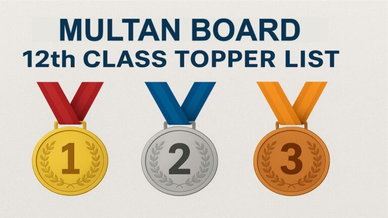 Multan Board 12th Class Topper List 2025
