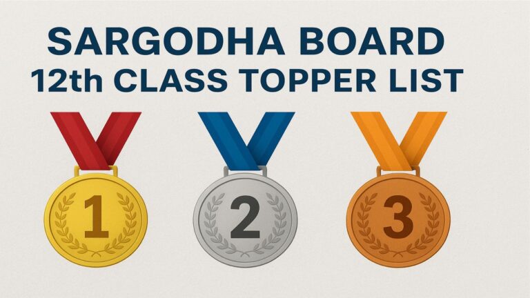 Sargodha Board 12th Class Topper List 2025