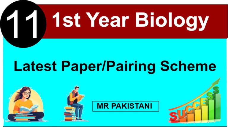 1st Year Biology Latest Pairing Scheme