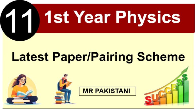 1st Year Physics Latest Pairing Scheme