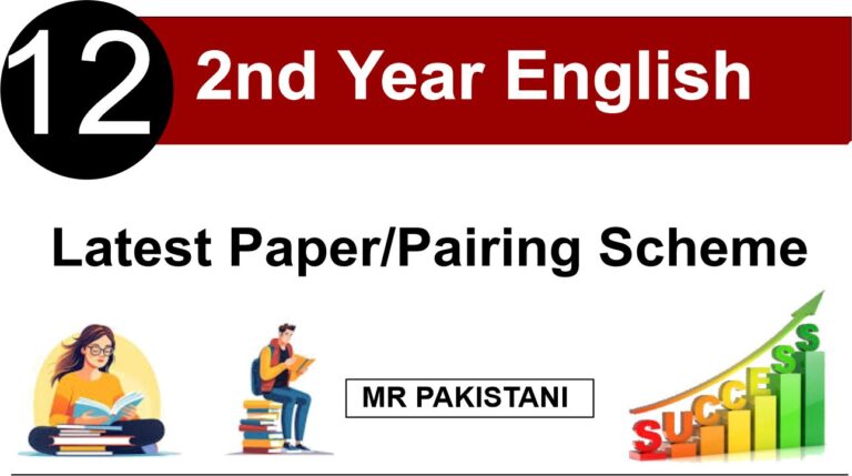 2nd Year English Latest Pairing Scheme