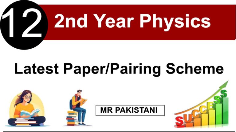 2nd Year Physics Latest Pairing Scheme