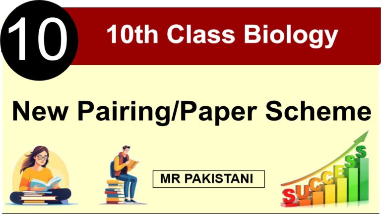 Biology Pairing Scheme 10th Class