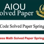 1429 Code Business Math Solved Paper Spring 2024