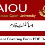 AIOU Assignments Covering Form PDF Download