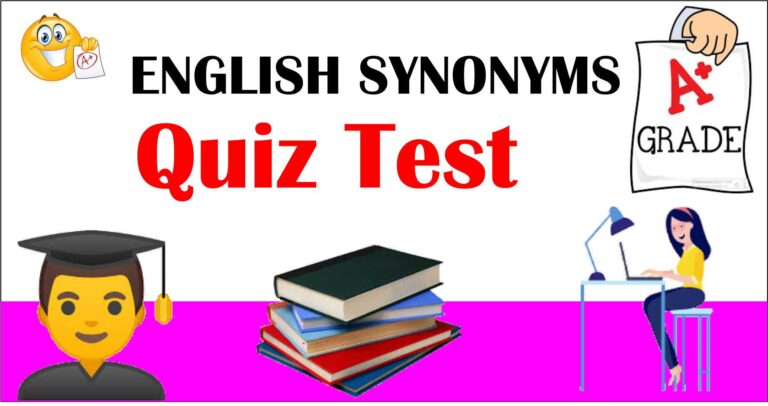 English Synonyms Quiz