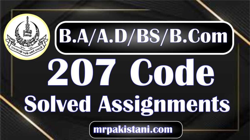 207 Code Compulsory English – I Solved Assignments Spring 2025