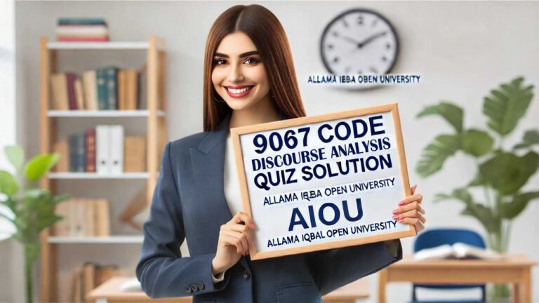 9067 Code Discourse Analysis Quiz Solution