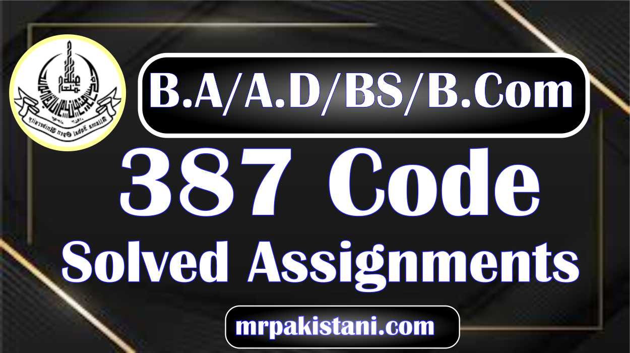 AIOU 387 Code Compulsory English – II Solved Assignments 2025