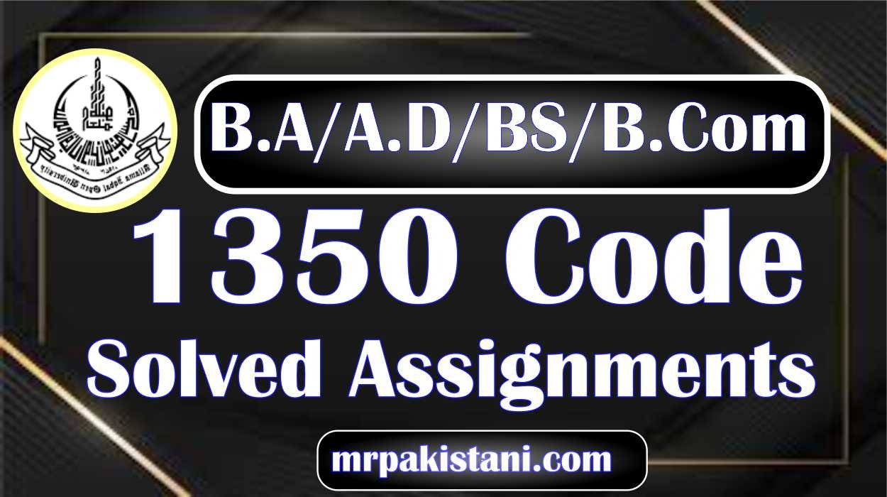 AIOU 1350 Code Introduction to Business Statistics Solved Assignments 2025