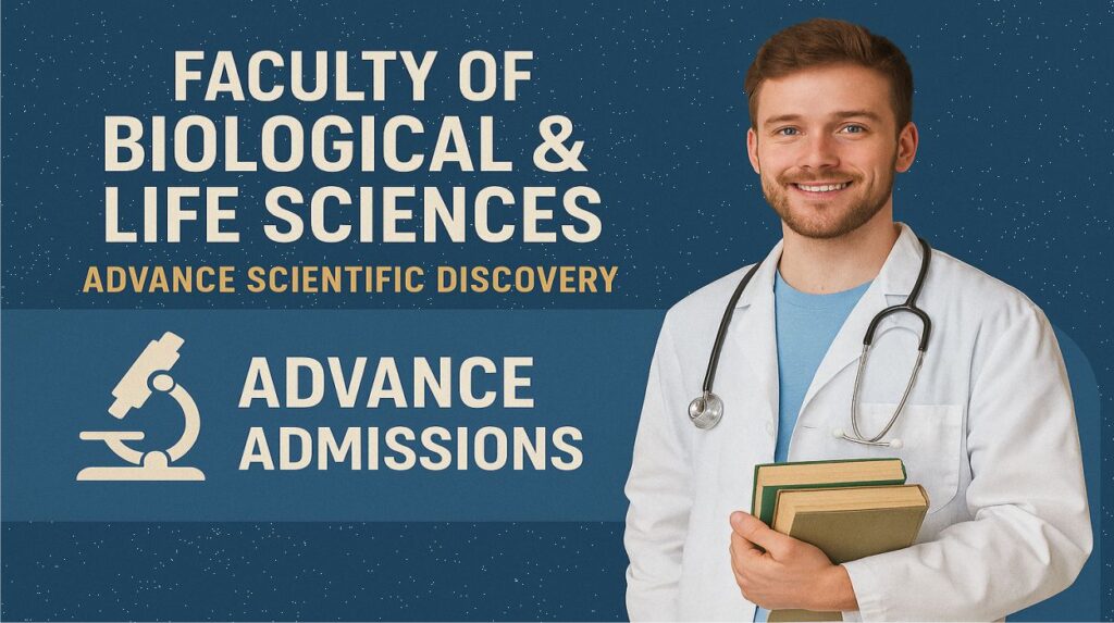 Faculty of Biological & Life Sciences Admissions Open 2025
