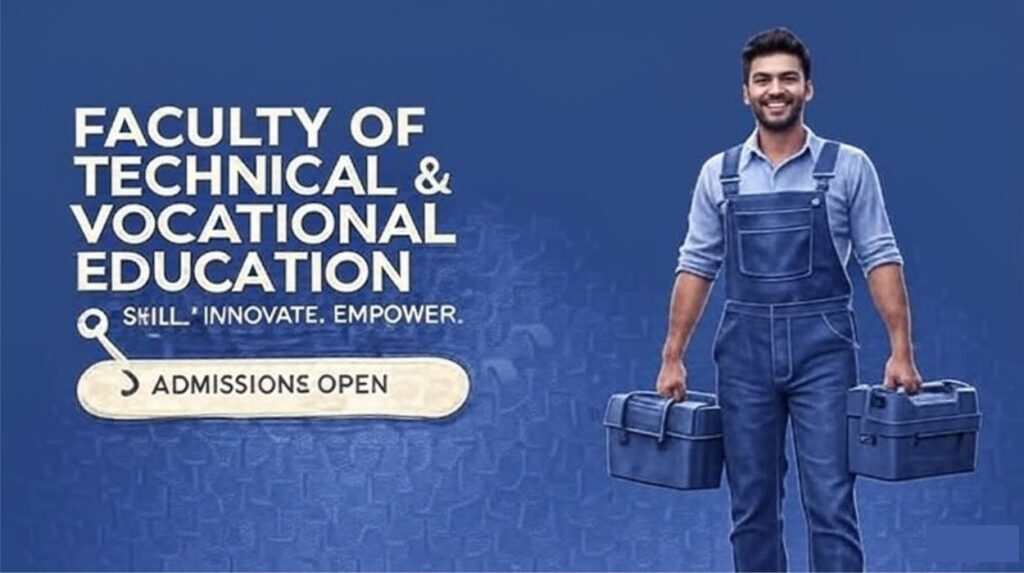 Faculty of Technical & Vocational Education Admissions Open 2025