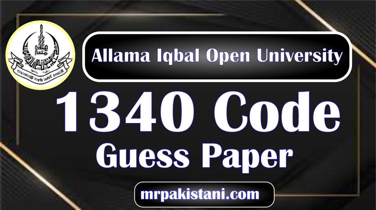 AIOU 1340 Code Guess Paper