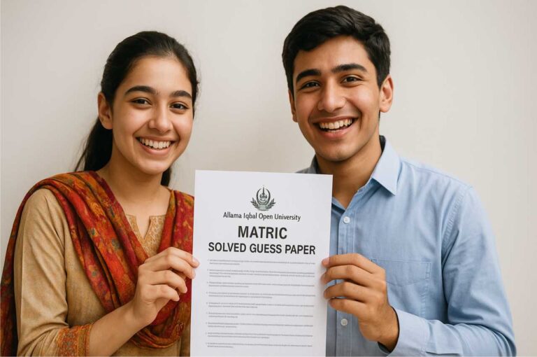 AIOU Matric Solved Guess Paper