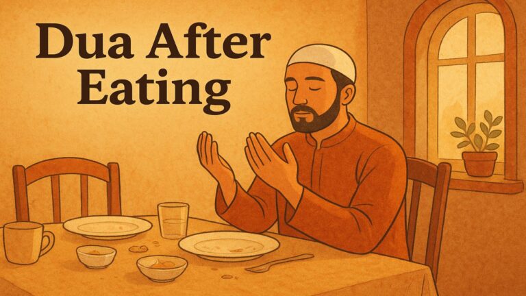 Dua After Eating Arabic Text and Transliteration