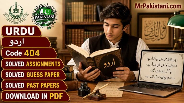 AIOU 404 Code Assignments, Guess Papers & Past Papers