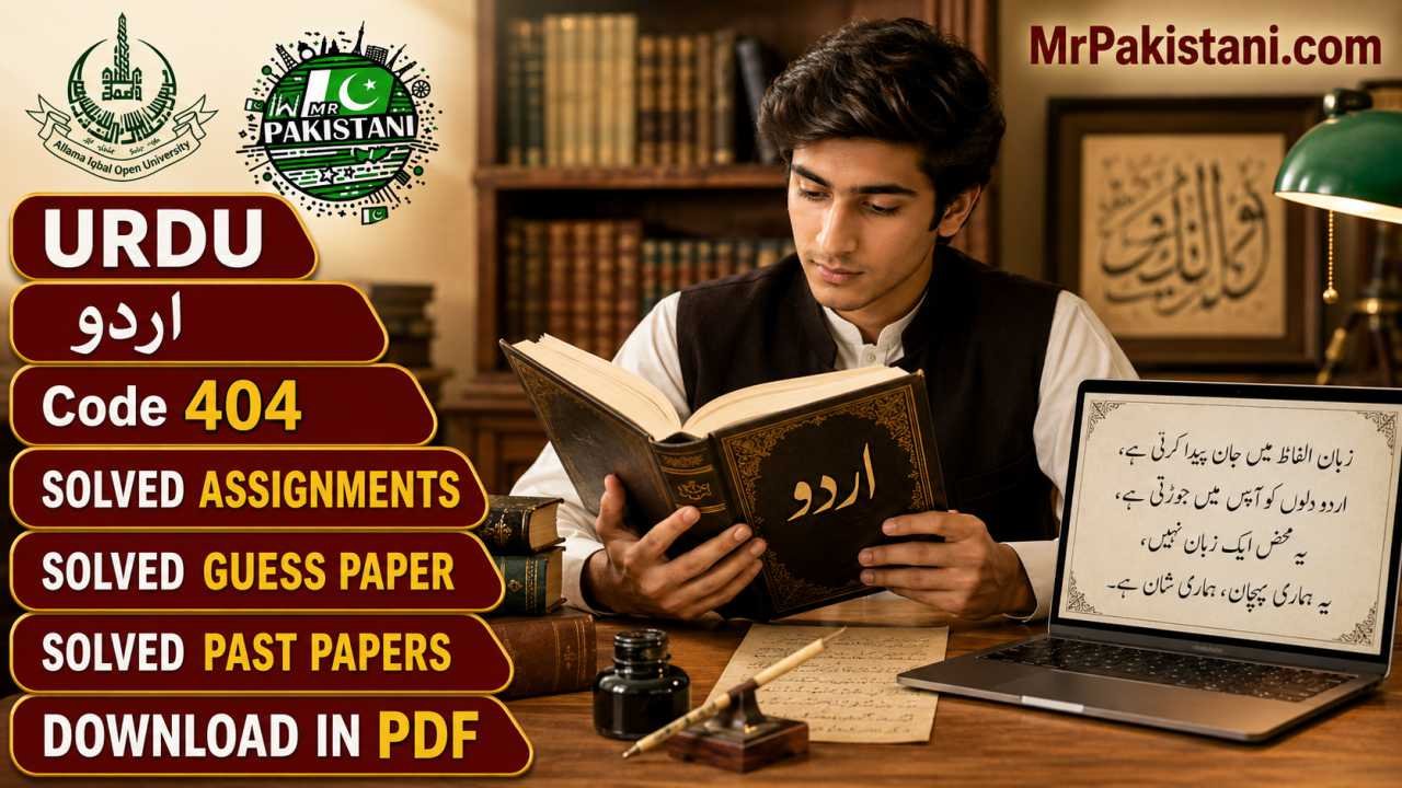 AIOU 404 Code Assignments, Guess Papers & Past Papers