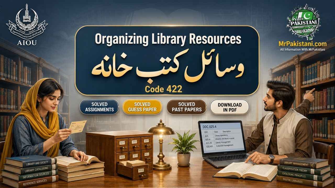 AIOU 422 Code Assignments, Guess Papers & Past Papers